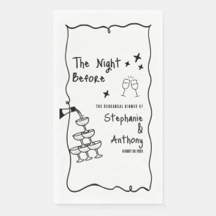 BW Whimsikrahmen und Champagner die Nacht vor Serviette