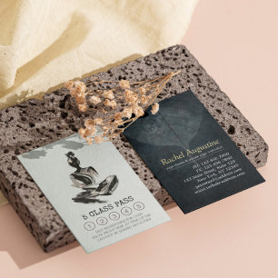 BW Yoga Instructor Brushstrokes Class Pass Loyalit Treuekarte