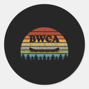Bwca Minnesota Canoe Runder Aufkleber