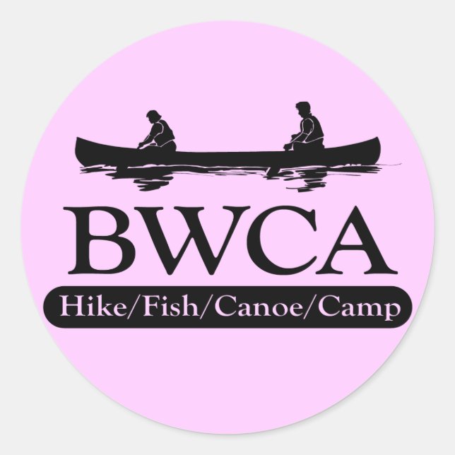 BWCA / Wanderfisch Kanuhlager Runder Aufkleber (Vorderseite)