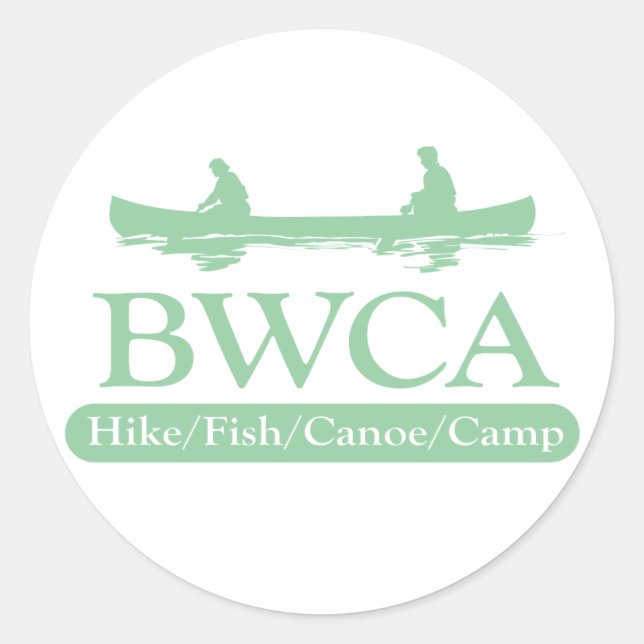 BWCA / Wanderfisch Kanuhlager Runder Aufkleber (Vorderseite)