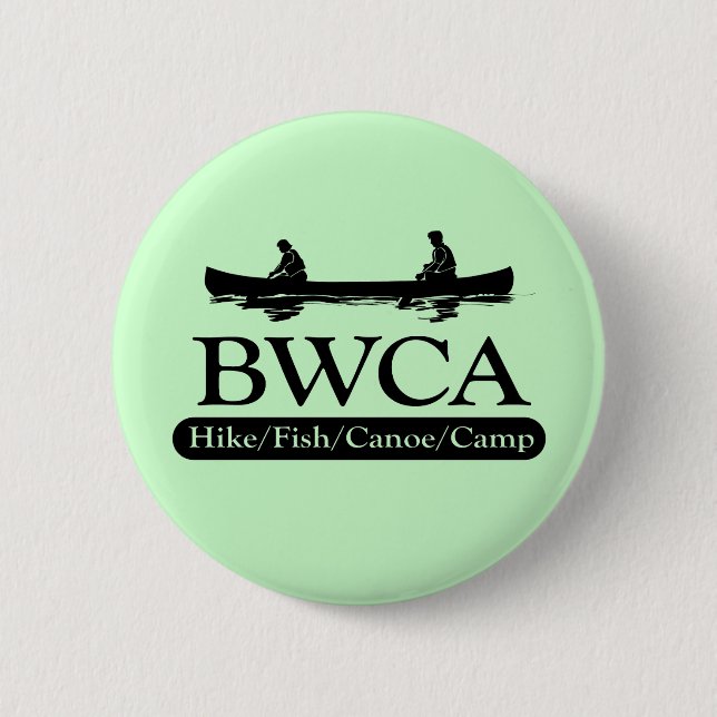 BWCA / Wanderfisch-Kanuklemme Button (Vorderseite)