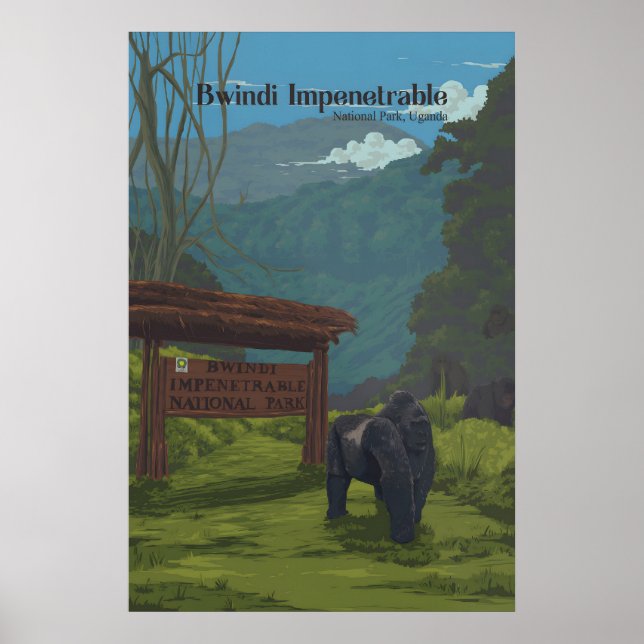Bwindi Impenetrable Forest Nationalpark Uganda Poster (Vorne)