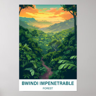 Bwindi Undurchdringlicher Wald Uganda Reise Poster