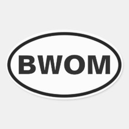 BWOM Internationales Zeichen Ovaler Aufkleber