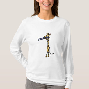 BX-, Giraffe, die das Trombone-Shirt spielt T-Shirt
