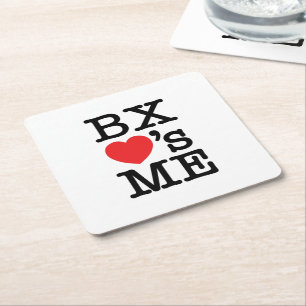 BX hat ME Rechteckiger Pappuntersetzer