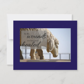 By His Wounds We are Healed Card Mitteilungskarte