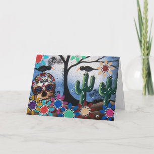 By Lori Everett_ Day Of The Dead,Mexican,Skull,DOD Karte