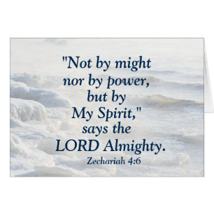 By My Spirit, Scripture Ocean Waves Card