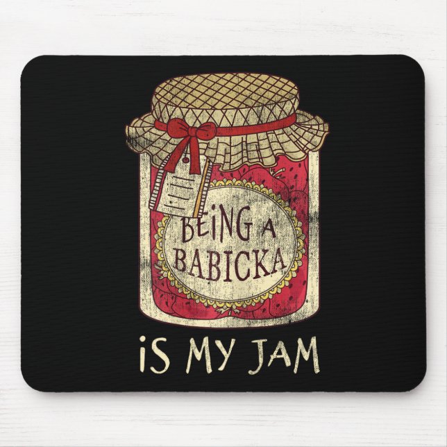 Bybicka Oma Niedlich Jam Funny Quote Mütter Mousepad (Vorne)