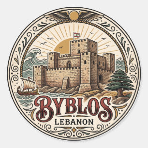 Byblos Burg Libanon Runder Aufkleber