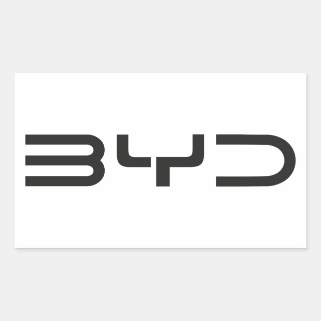 BYD-Aufkleber Rechteckiger Aufkleber (Vorderseite)
