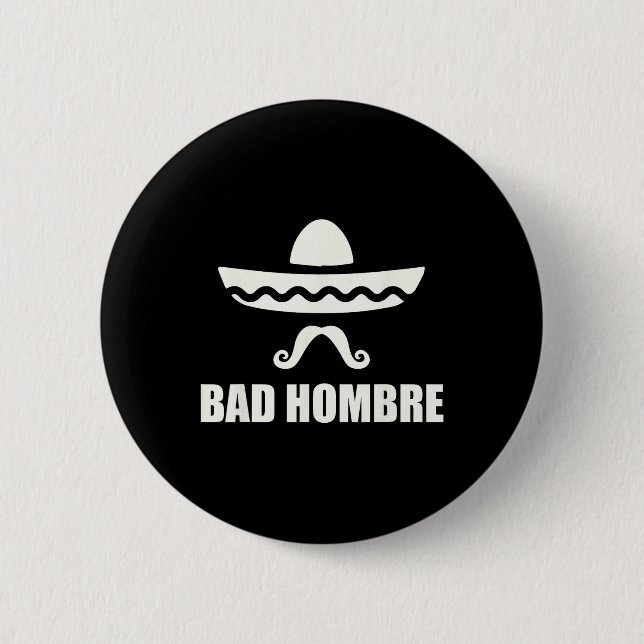 Byd Hombre Funny Mexican Geschenk für Cinco De May Button (Vorderseite)
