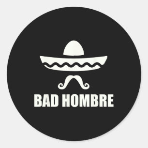 Byd Hombre Funny Mexican Geschenk für Cinco De May Runder Aufkleber