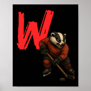 Bydger Eishockey gefrorene Gefilde Madison College Poster
