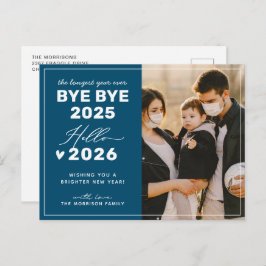 Bye Bye 2024 Hello 2025 Happy New Year Foto Feiertagspostkarte