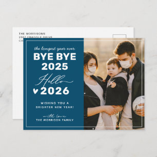 Bye Bye 2024 Hello 2025 Happy New Year Foto Feiertagspostkarte