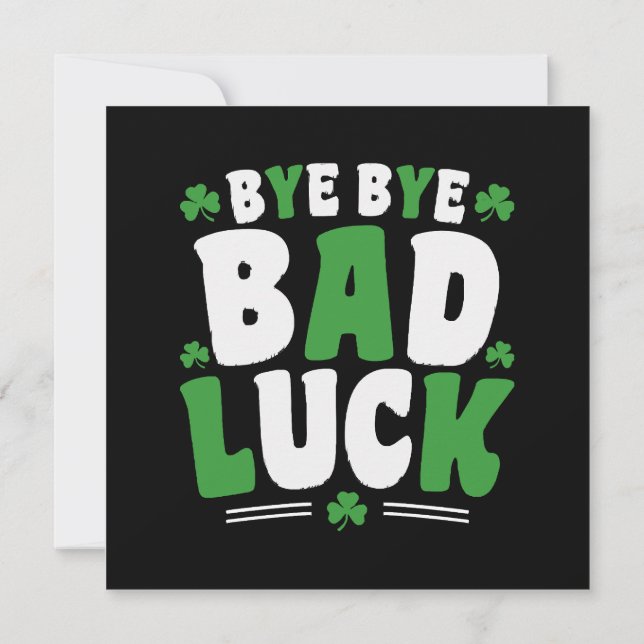 Bye Bye Bad Luck Einladung (Rückseite)