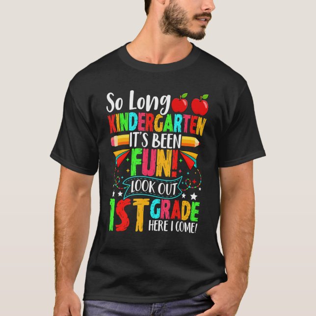 Bye Bye Kindergarten Ausblick Niedlich erste Stufe T-Shirt (Vorderseite)