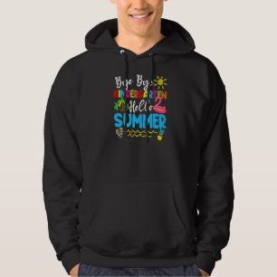 Bye Bye Kindergarten Hallo Sommer Flamingo Palm Tr Hoodie