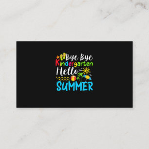 Bye Bye Kindergarten Hello Summer Visitenkarte