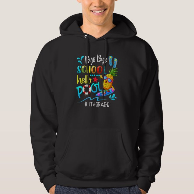 Bye Bye School Hello Pool Hallo Sommer Team 4th G Hoodie (Vorderseite)