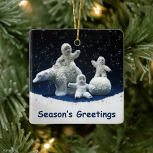 Bye Bye Snow Babies Keramikornament