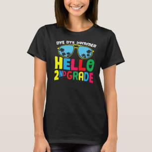 Bye Bye Summer Hello Second Grade Niedliche 2. T-Shirt