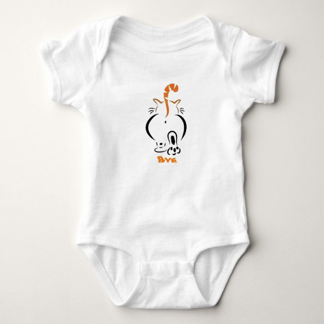 bye catT-Shirt Baby Strampler (Vorderseite)