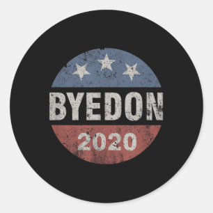 Bye Don 2020 Byedon Button Funny Joe Biden Anti Runder Aufkleber