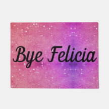 Bye Felicia Pink Glittery Hintergrund Tor Mat
