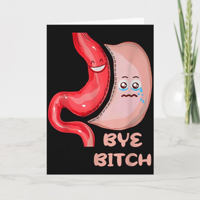 Bye Funny Gastric Sleeve Surgery Stomach  Karte (Vorderseite)