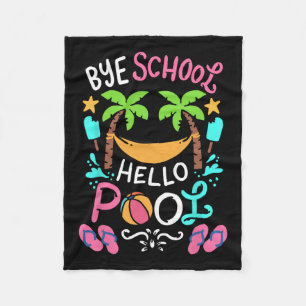Bye School Beach T Ball T-Shirt Hammock Fleecedecke