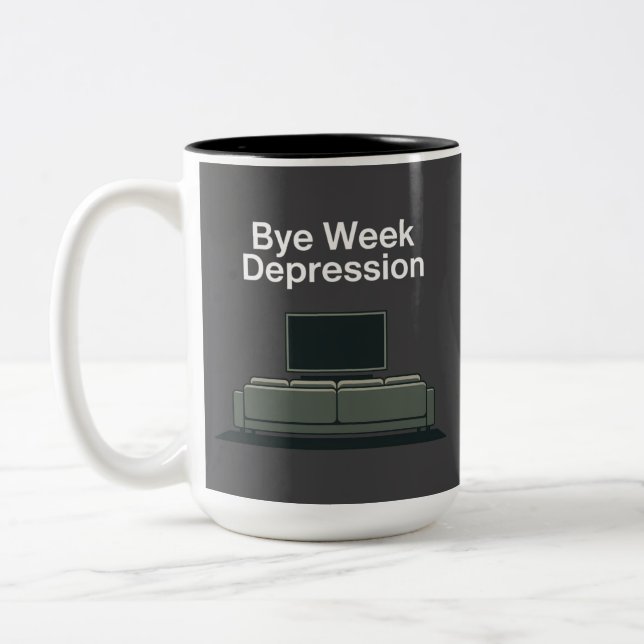 Bye Week Depression Zweifarbige Tasse (Links)