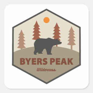 Byers Peak Wilderness Colorado Bear Quadratischer Aufkleber