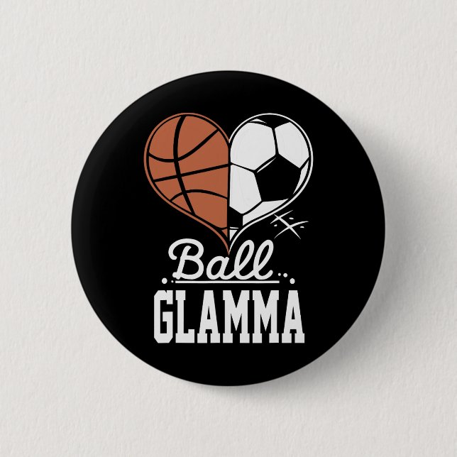 Byll Glamma Lustige Bysketbyll Fußball Glamma  Button (Vorderseite)