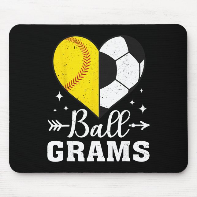 Byll Grams Lustiger Softbyll Fußball Grams  Mousepad (Vorne)