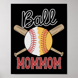 Byll Mommom Bysebyll Softbyll Spieler Team Sport Poster