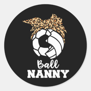 Byll Nanny Lustiger Fußball Volleyball Nanny Runder Aufkleber