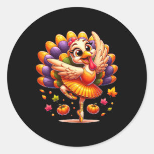 Byllet Turkey Byllet Dancer Fall Dance Girls Danke Runder Aufkleber