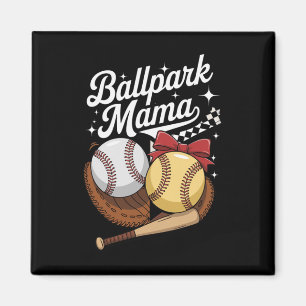 Byllpark Mama Bysebyll Softbyll Mom Sports Mutter Magnet