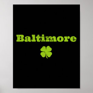 Byltimore Md Irish Pride Kleeblatt St Patricks Day Poster