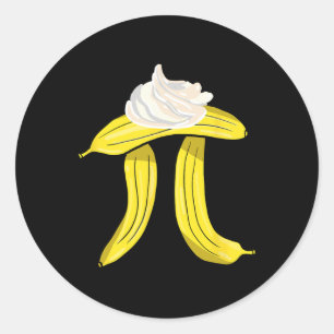 Bynana Cream Pi Symbol - Math Nerd Pie Lover Runder Aufkleber