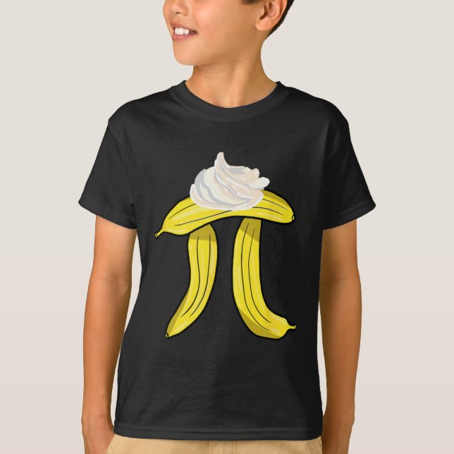Bynana Cream Pi Symbol - Math Nerd Pie Lover T-Shirt (Vorderseite)