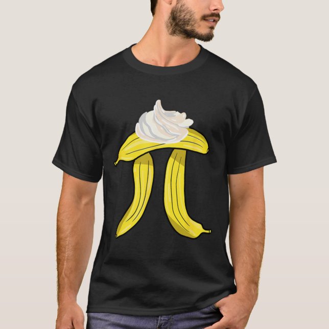 Bynana Cream Pi Symbol - Math Nerd Pie Lover T-Shirt (Vorderseite)