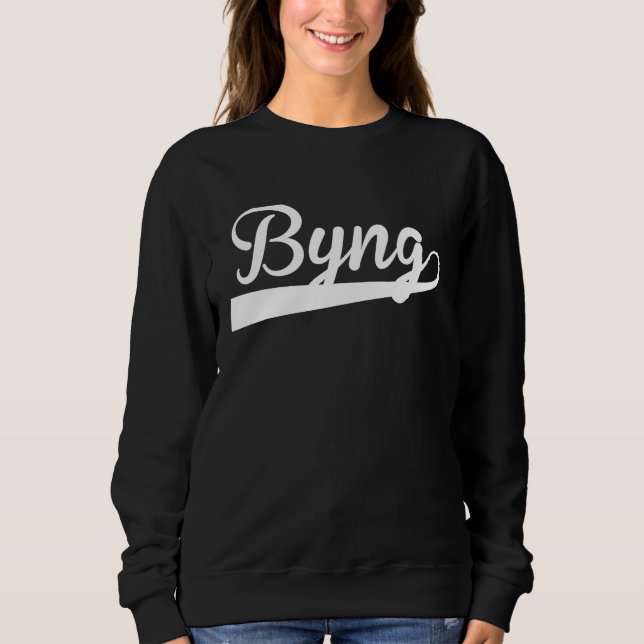 BYNG Baseball Vintage Retro Font Sweatshirt (Vorderseite)