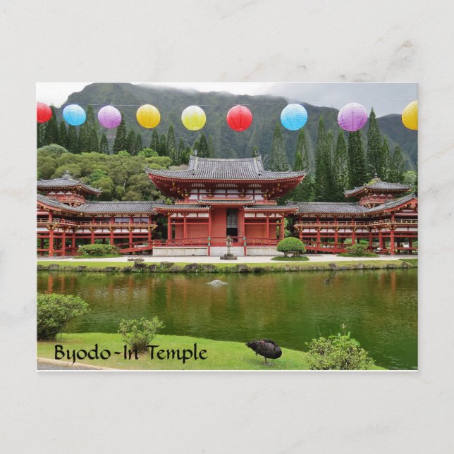 Byodo-in-Buddhistischer Tempel Hawaii Postkarte (Vorderseite)
