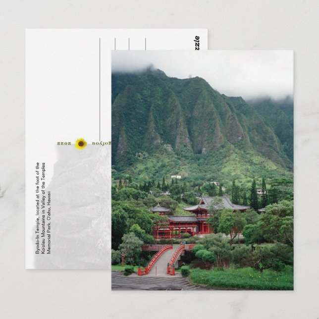 Byodo-In Temple, Oakahu, Hawaii - Postkarte (Vorne/Hinten)