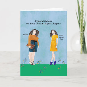 Bypass-Operation des Magens vor und nach Diät Karte